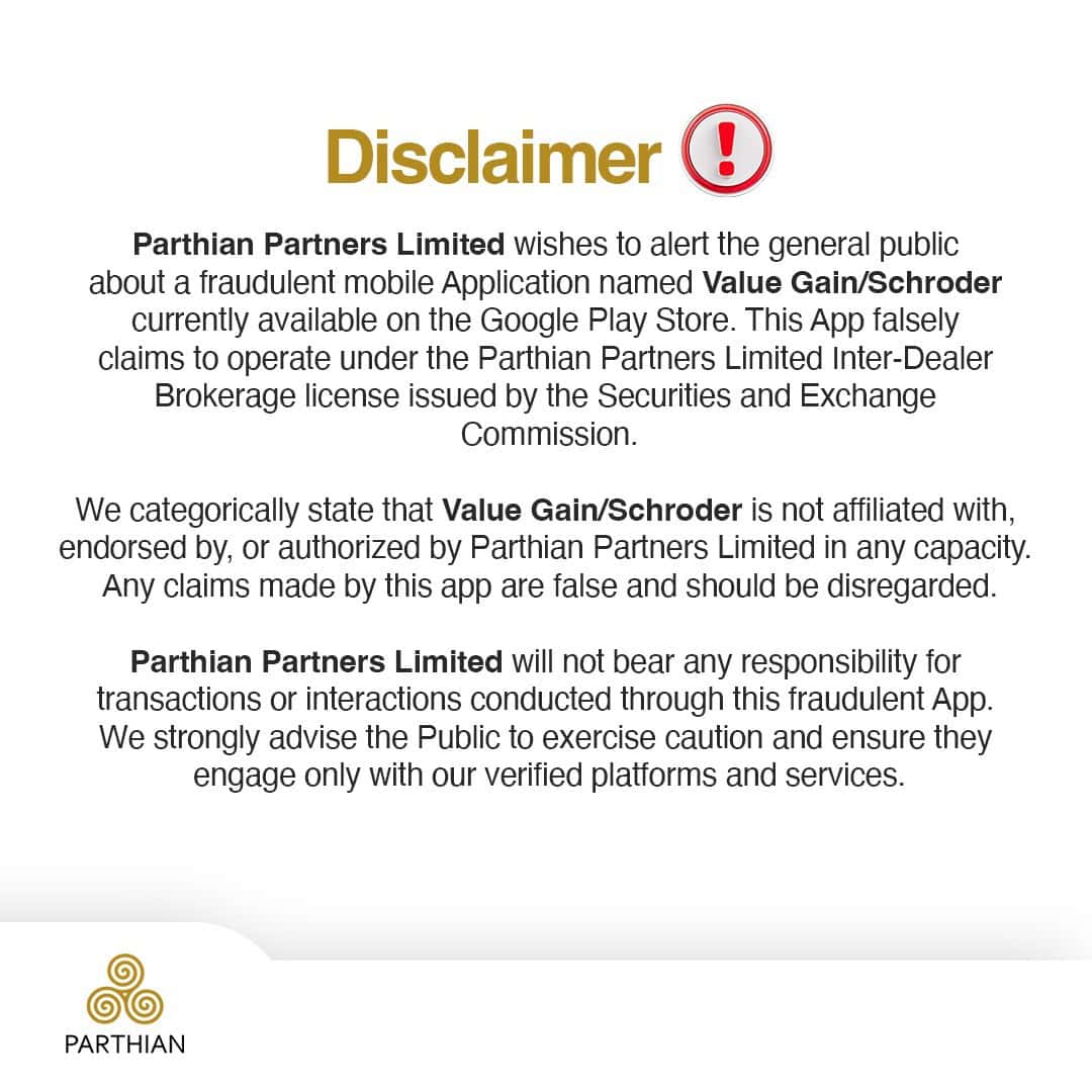 Disclaimer: Parthian Partners is Not Affiliated With Value Gain/Schroder